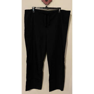 Cherokee Workwear Adult Unisex Large Black Drawstring Waist Scrub Pants! A6024